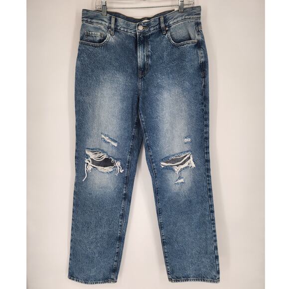PacSun Boyfriend Distressed High-Rise Jeans Light Wash Women’s Size 30 NWT - Picture 11 of 12